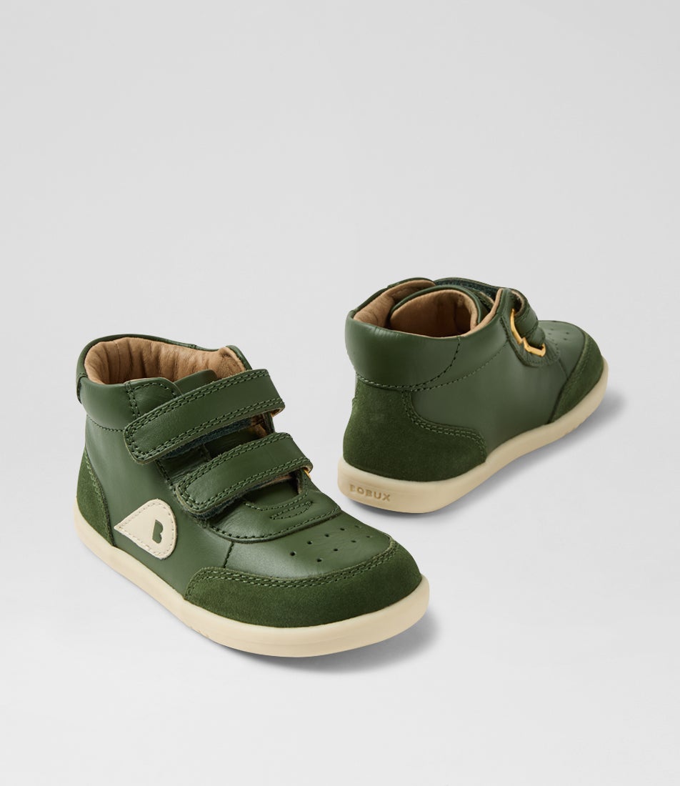 Iw Champ High Toddler Bronze Green Leather Ankle Boots