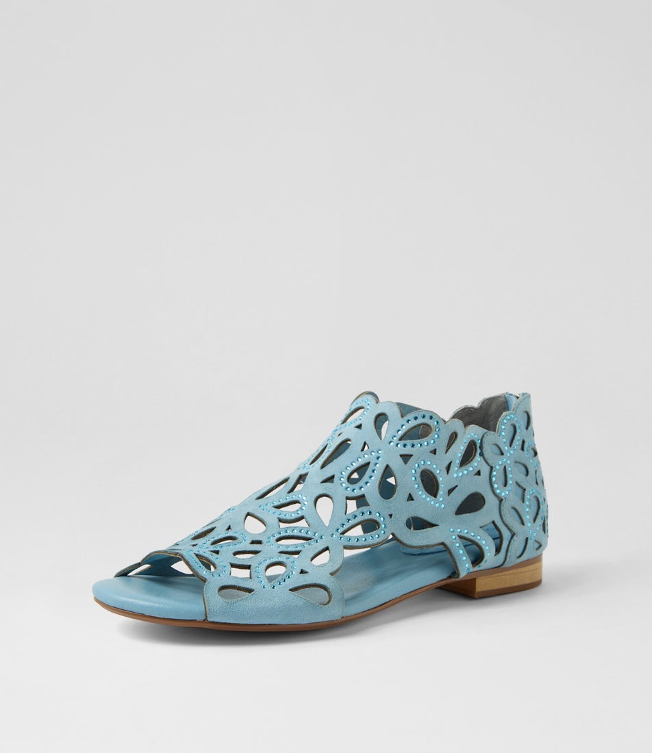 Preest Denim Suede Sandals