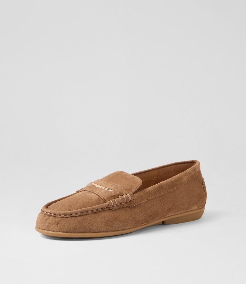 Rhaul Light Choc Suede Flat Shoes