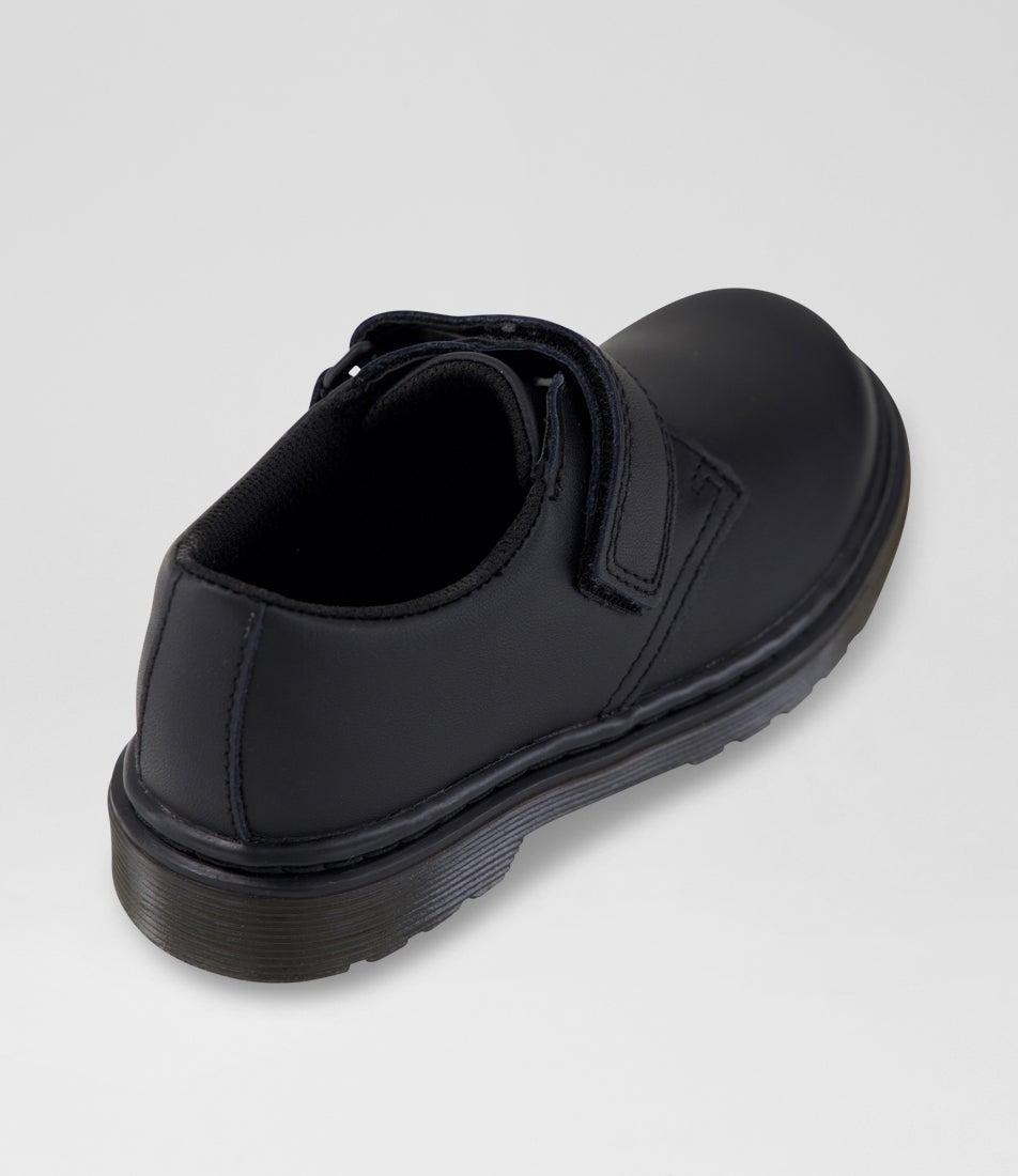 Kamron 2 Toddler Black Leather Flat Shoes