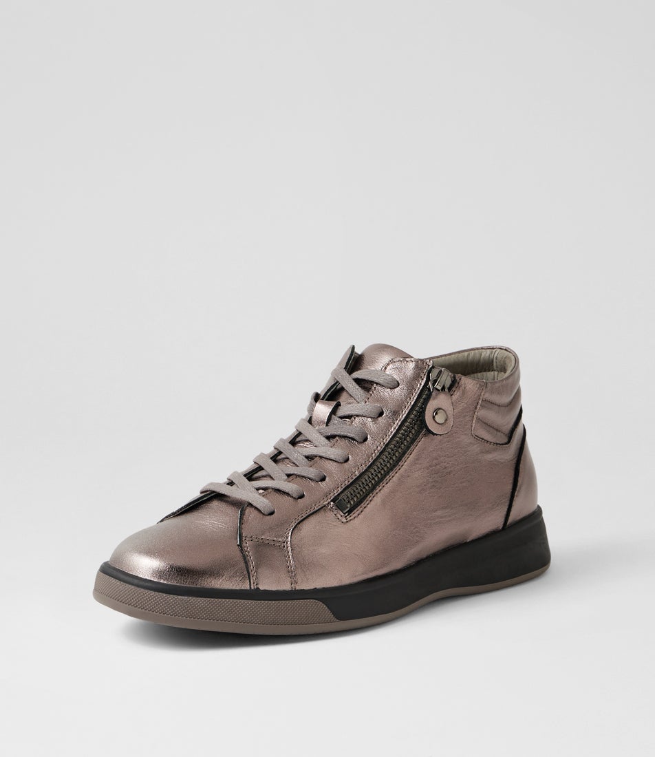 Arman Xf Pewter Leather Lace Up Boots