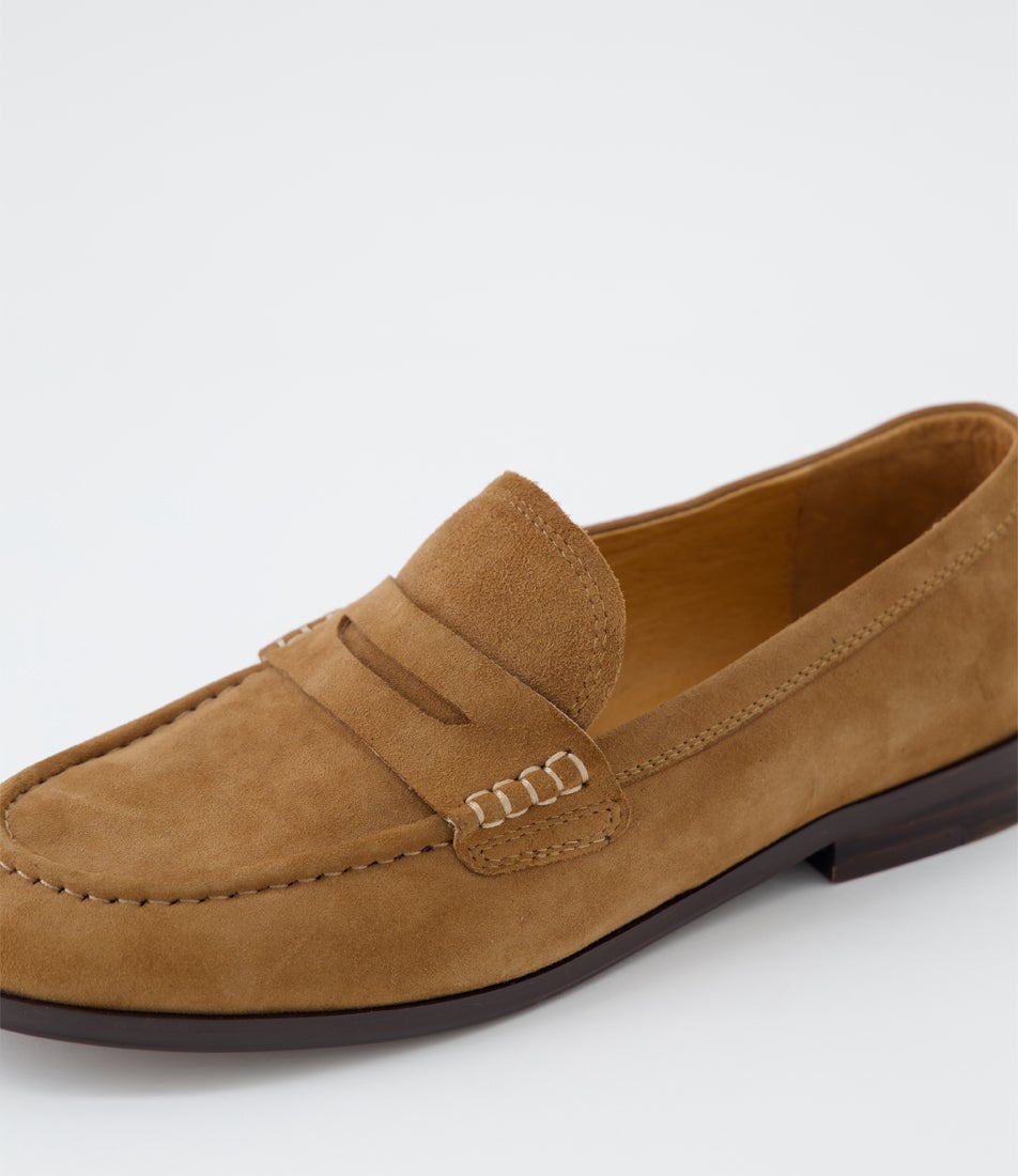 Clarisa Coffee Suede Loafers