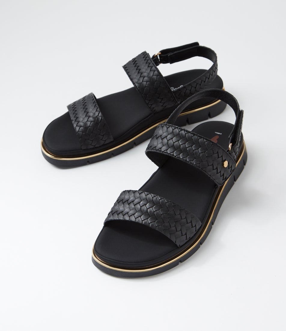 Bizzkit Black Weave Black Sandals Bizzkit Black Weave Black Sandals