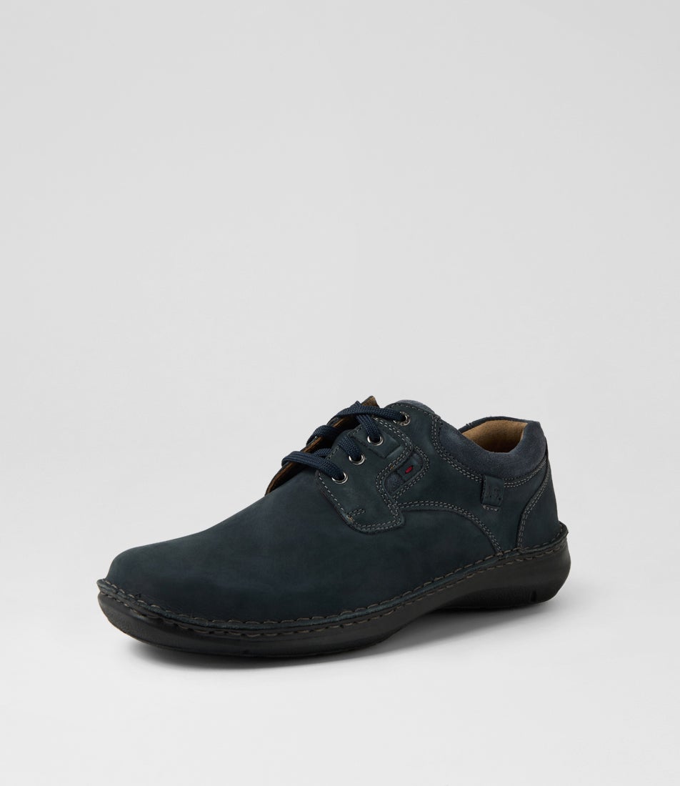 New Anvers 36 Indigo Nubuck Lace Up Flats