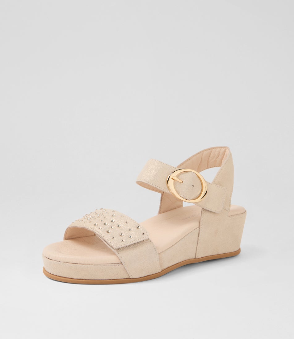 Farrin Nude Leather Sandals