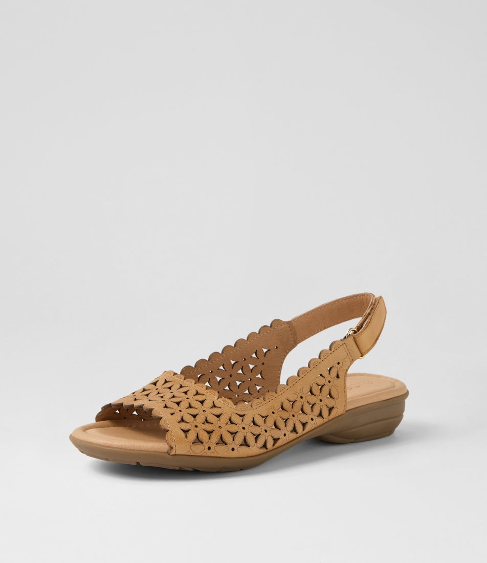 Benisie Dark Tan Leather Sandals