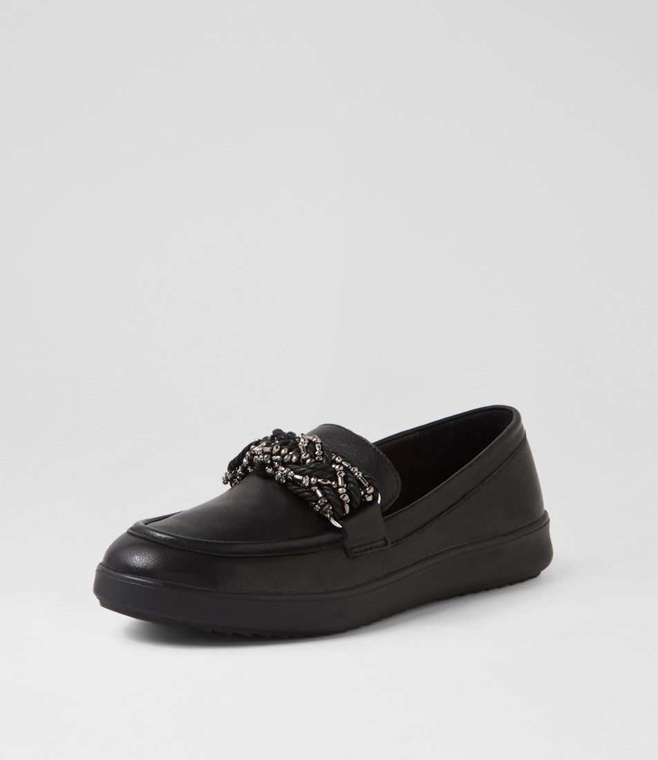 Zanana Black Leather Sneakers