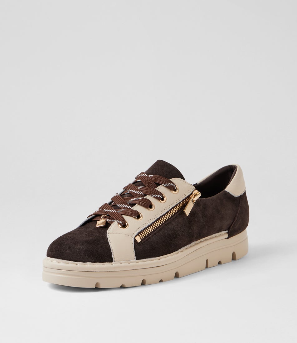 Elos Choc Milk Suede Leather Sneakers