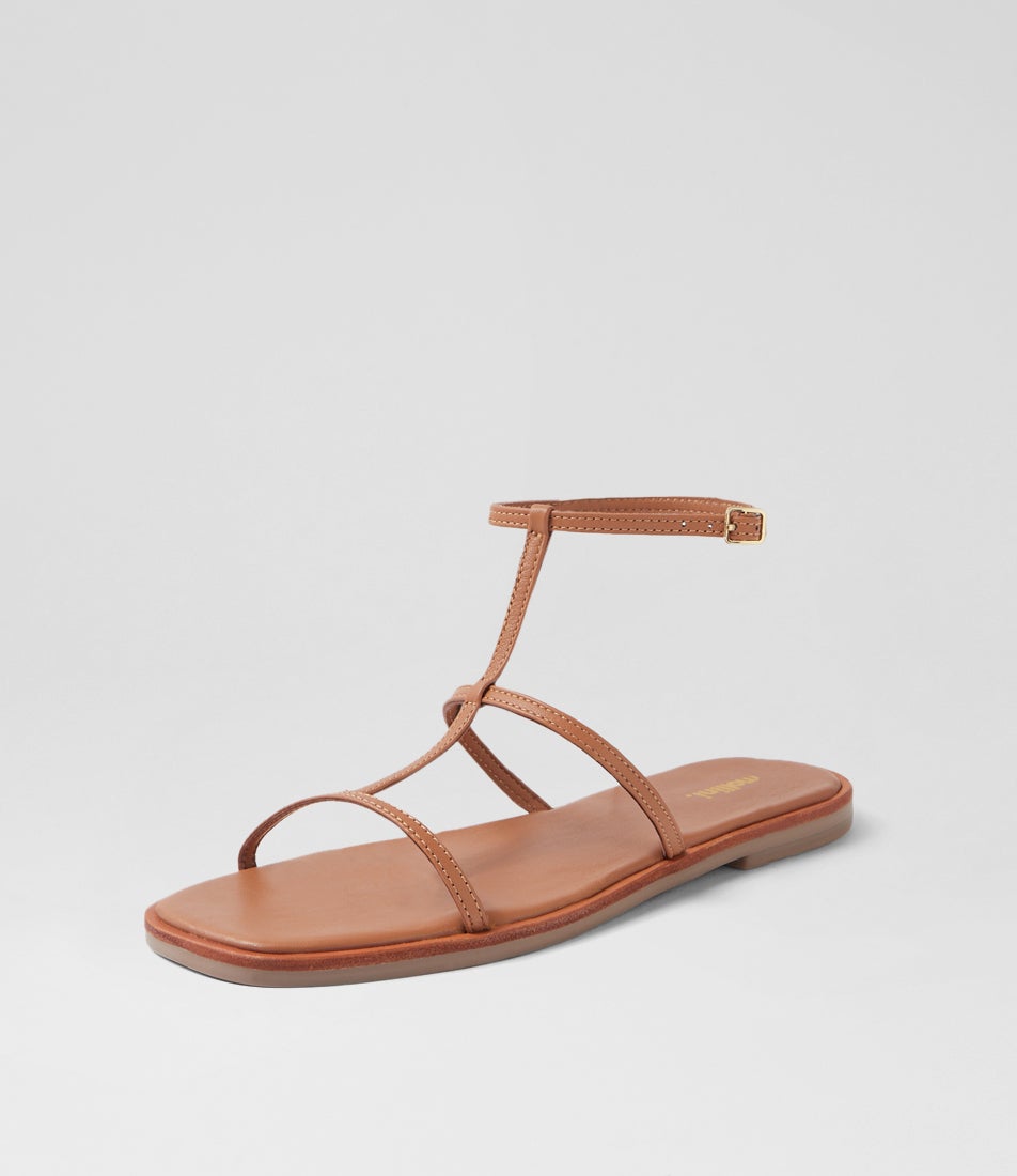 Jaylen Tan Leather Sandals