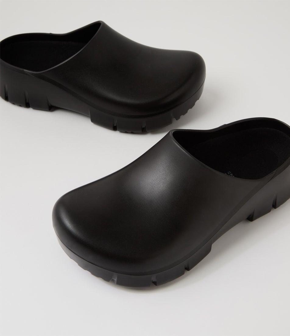 Super Birki 2 Black Polyurethane Flat Shoes