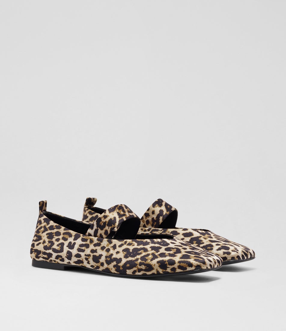 Gael Leopard Fabric Ballet Flats
