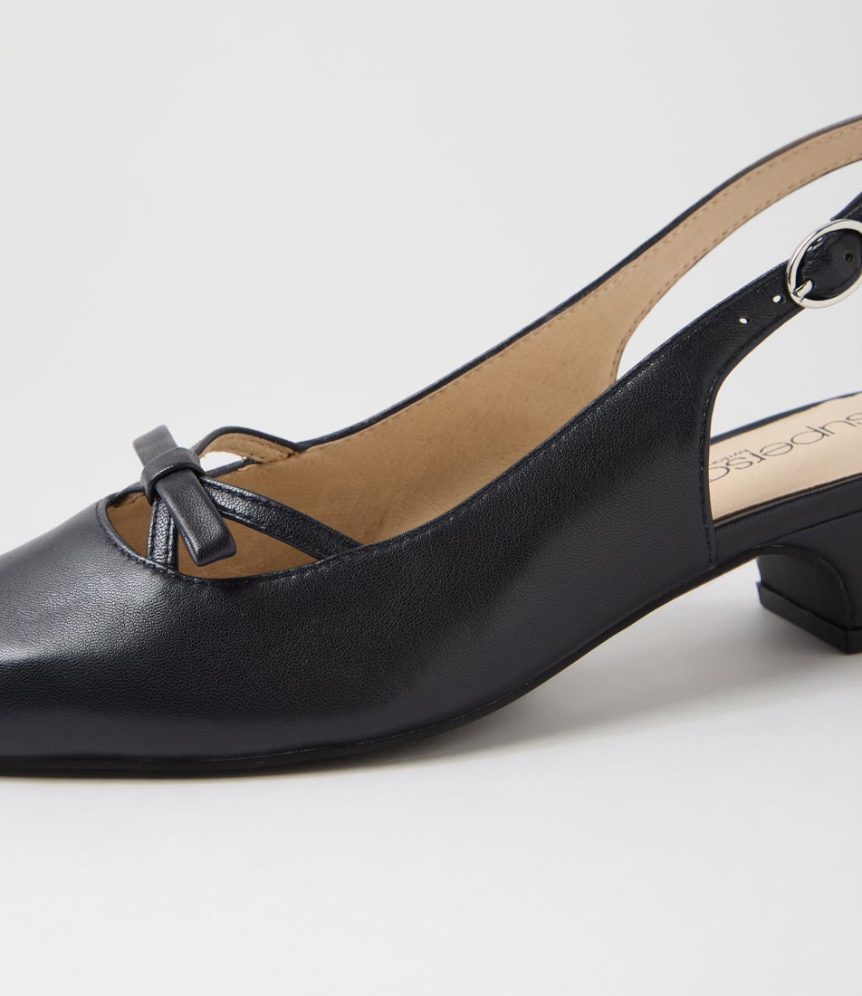 Nalanis Black Leather Heels