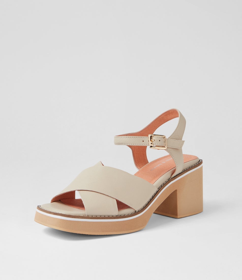 Jemi Vanilla Leather Sandals