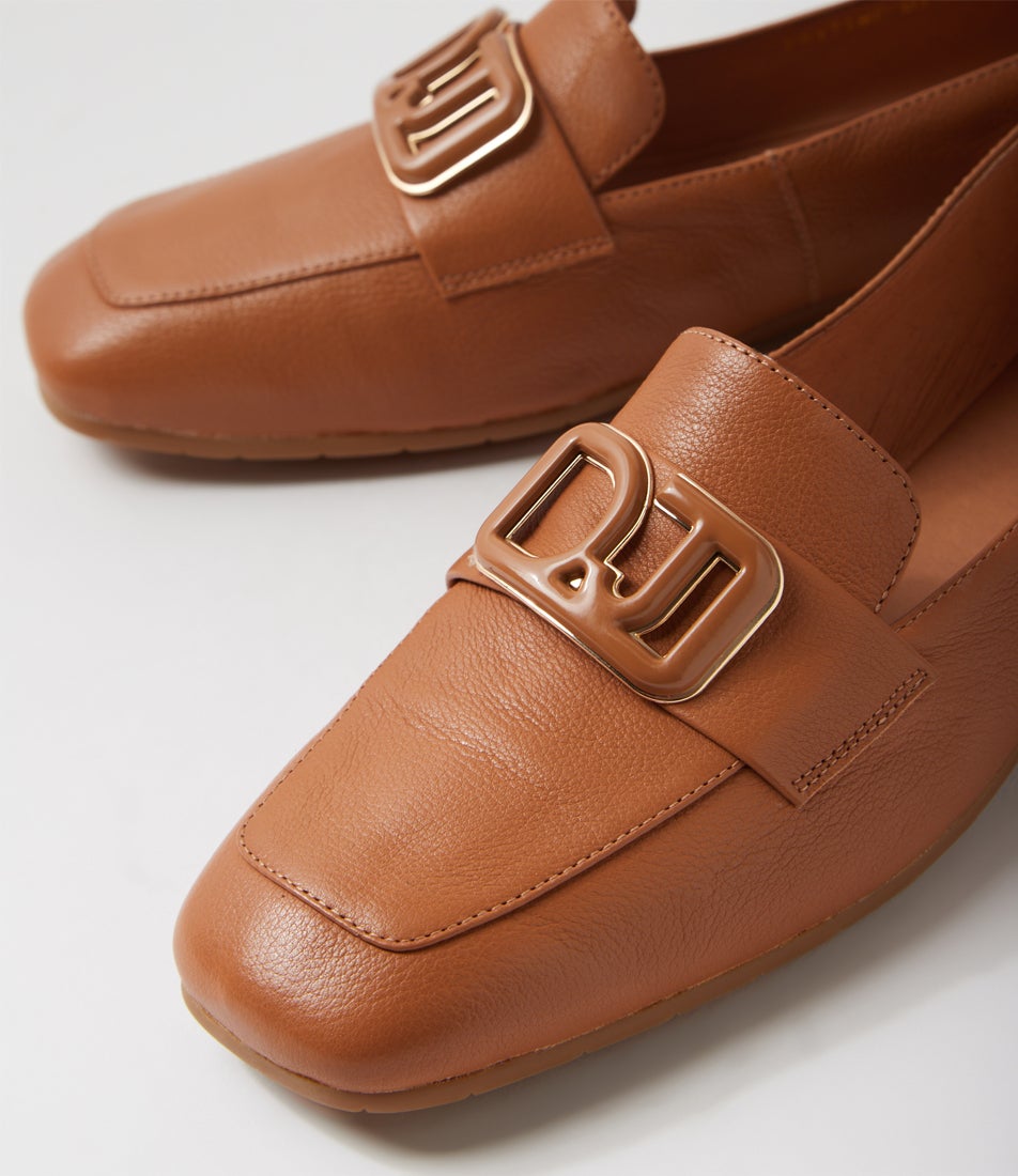 Paytime Dark Tan Leather Loafers