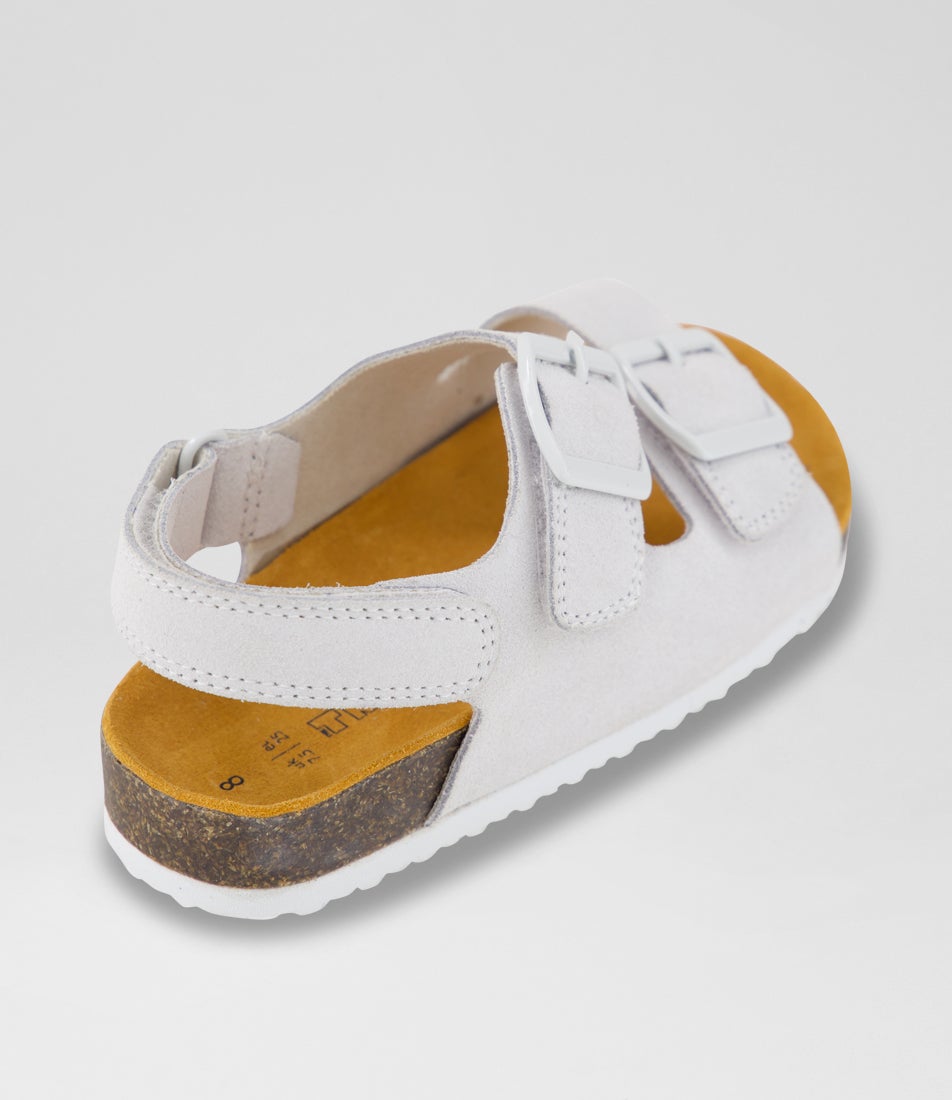 Remy Toddler White Leather Sandals