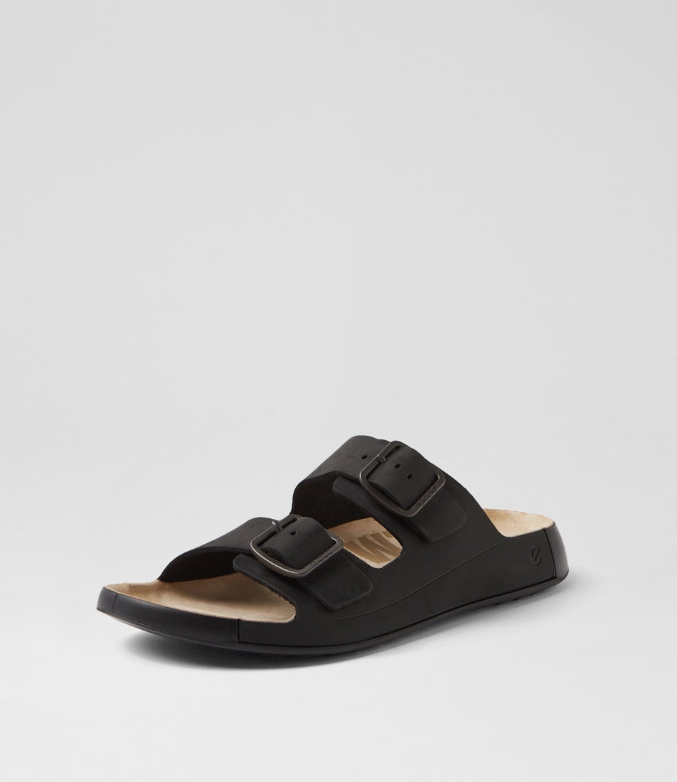 500984 Cozmo M Black Nubuck Slides