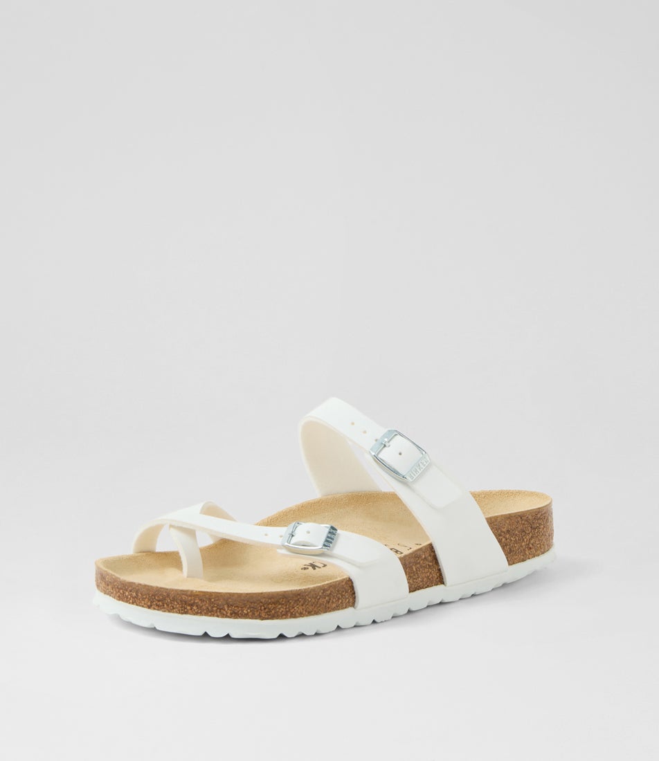 Mayari White Birkoflor Slides