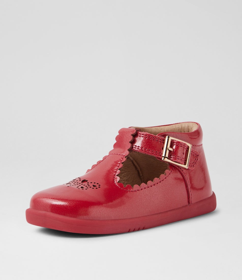 Iw Poppy Toddler Raspberry Patent Leather Flat Shoes