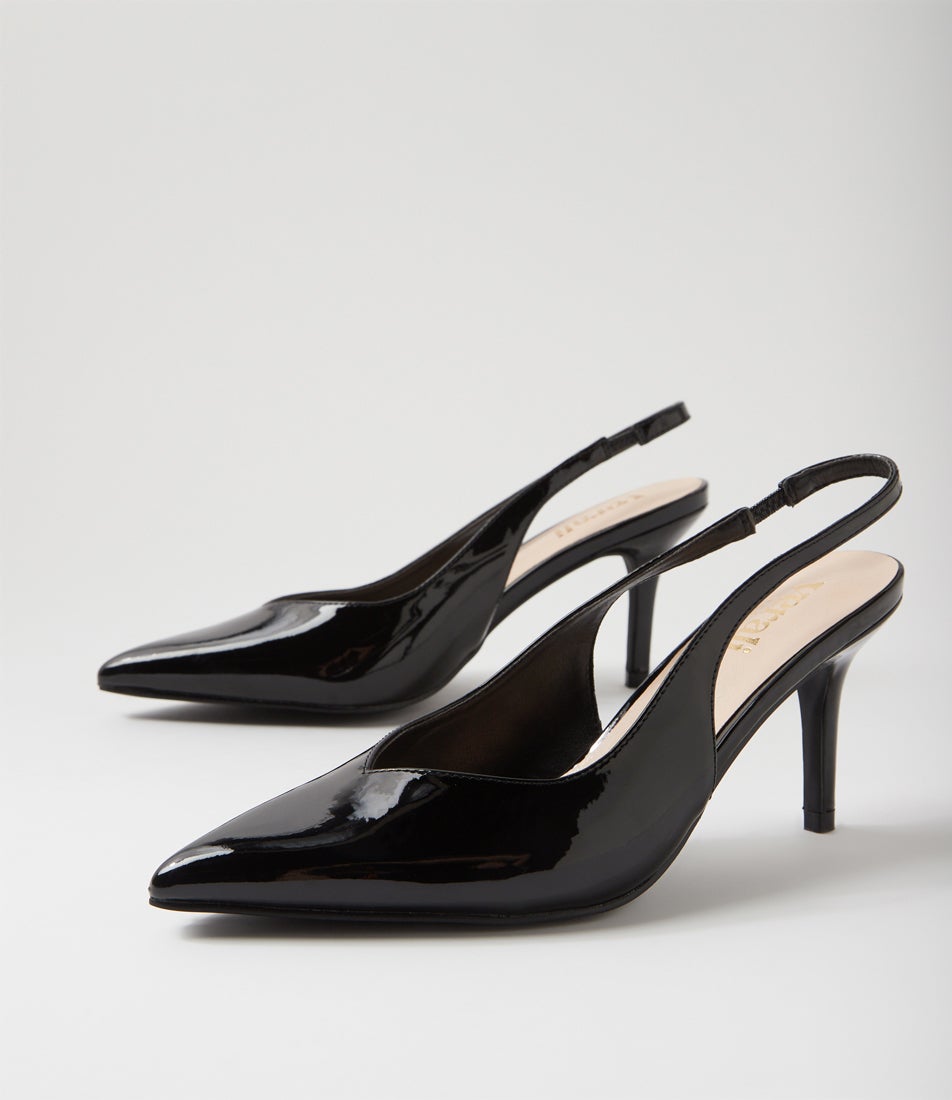 Lemur Black Patent Pu Heels