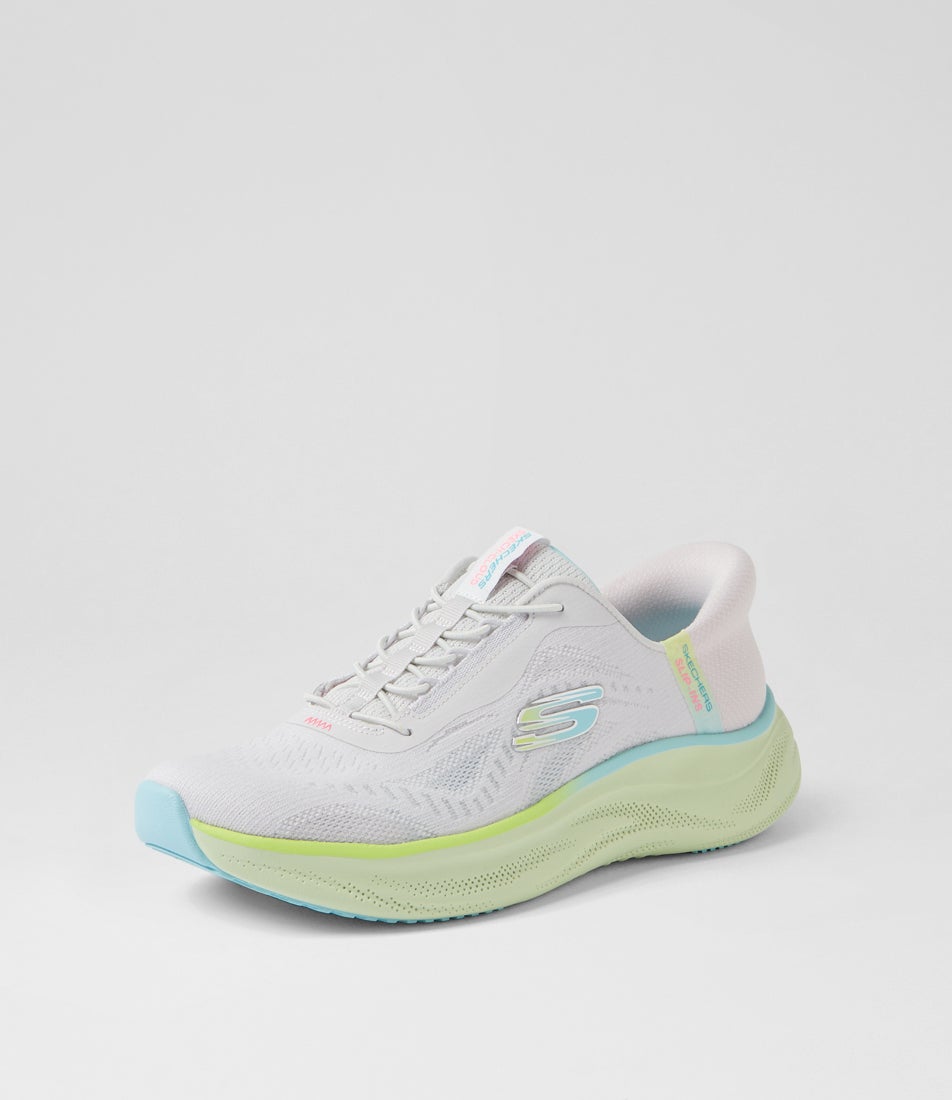 Skech Cloud Light Grey Multi Fabric Sneakers