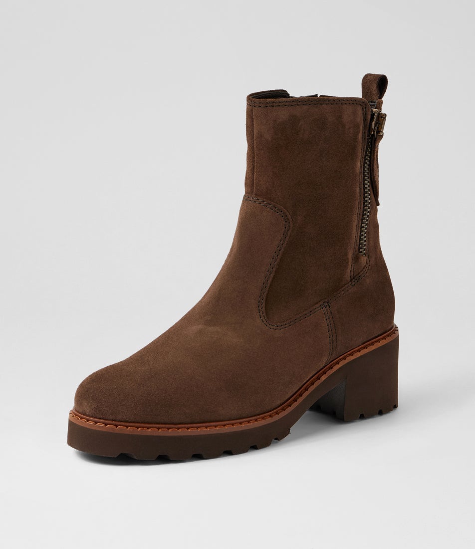 Camillie Brown Suede Ankle Boots