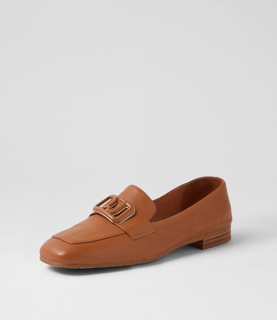 Paytime Dark Tan Leather Loafers
