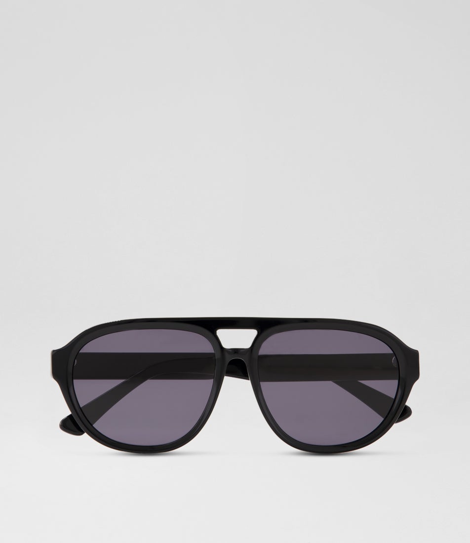 Lou Black Smoke Acetate Sunglasses