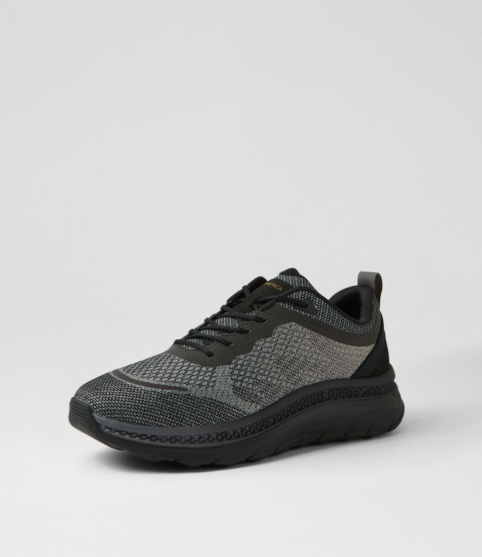 U Spherica Actif X C Black Graphite Fabric Sneakers