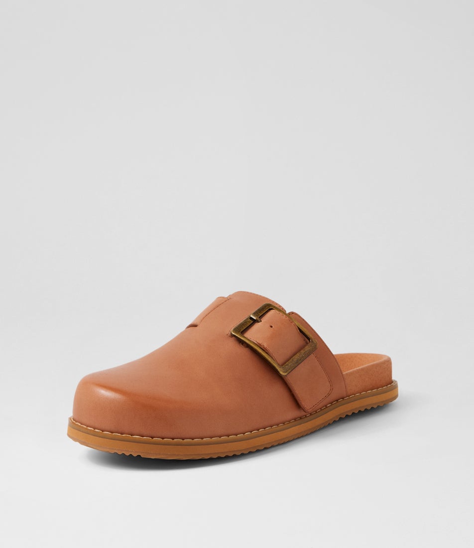 Zilten Tan Leather Mules