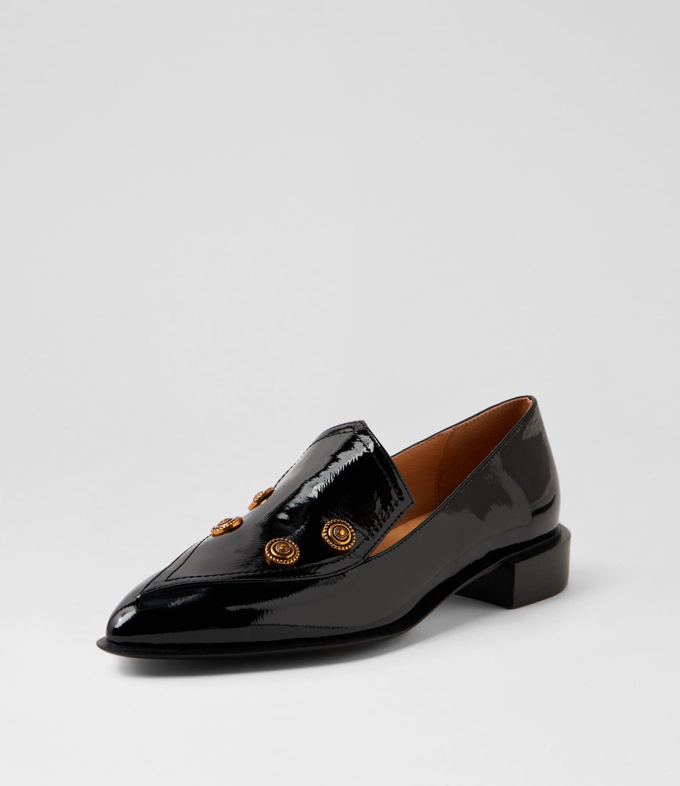 Emblas Black Patent Leather Loafers