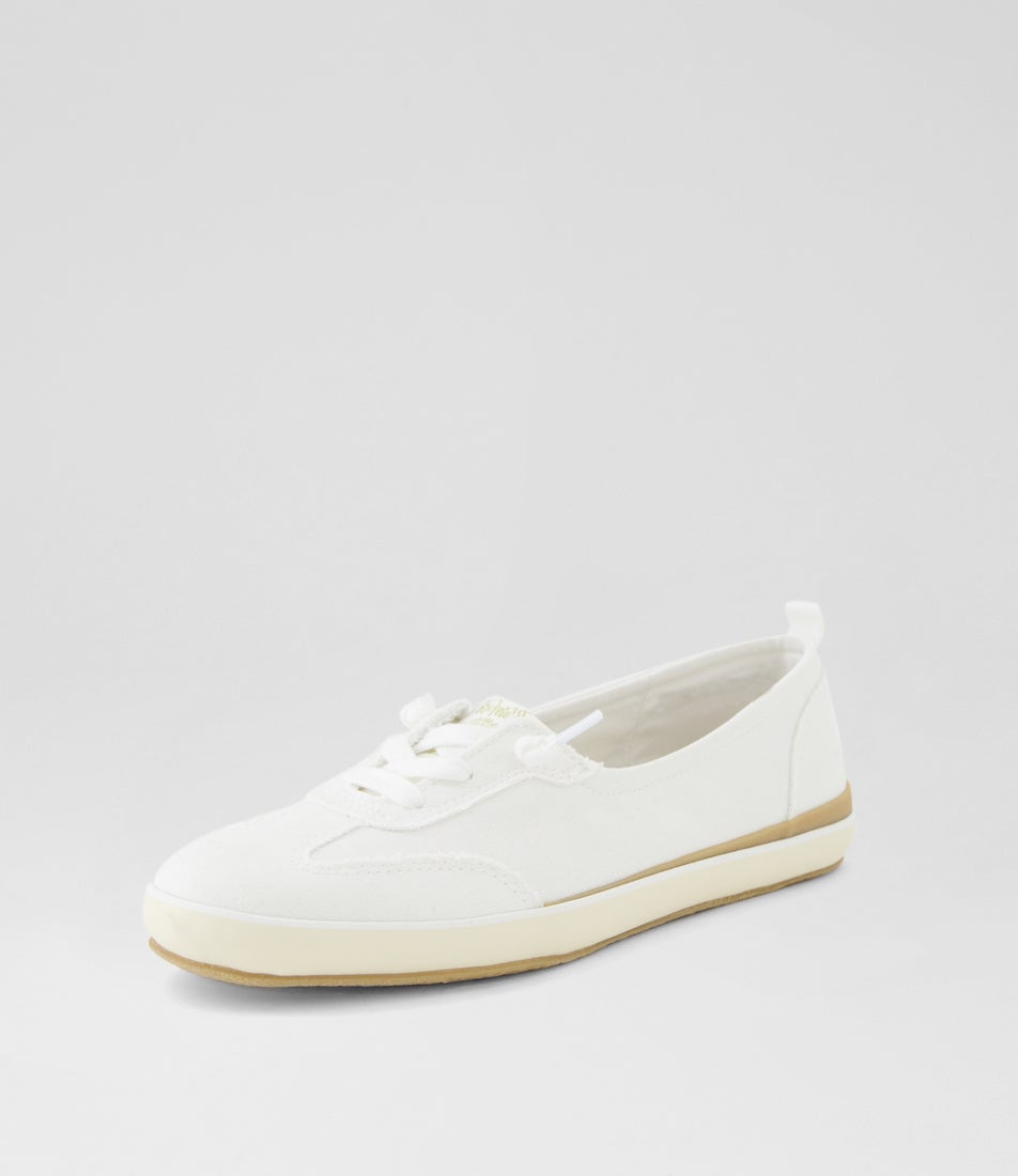 Ez Breezy White Canvas Sneakers