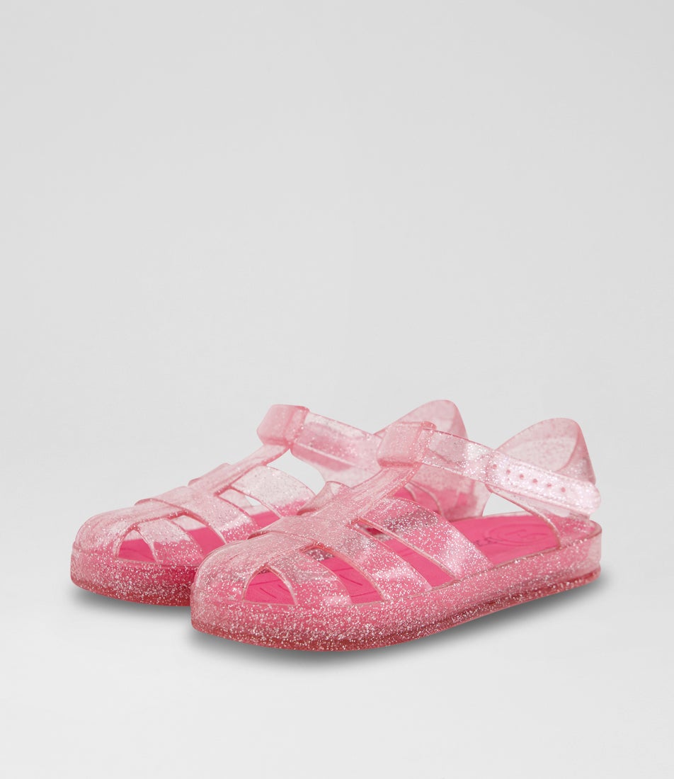 Clear Jelly Junior Pink Pvc Sandals