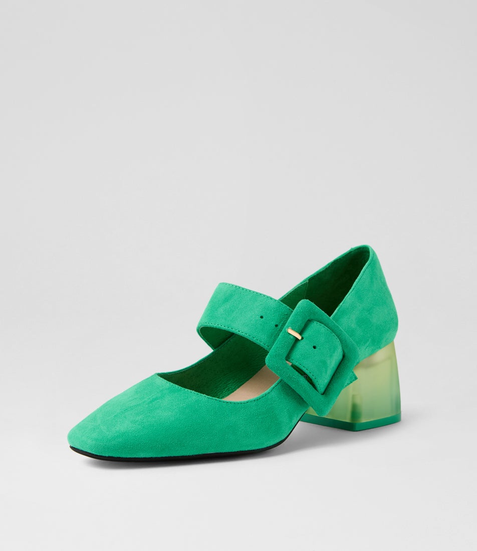 Milsom New Emerald Suede Mary Jane Heels