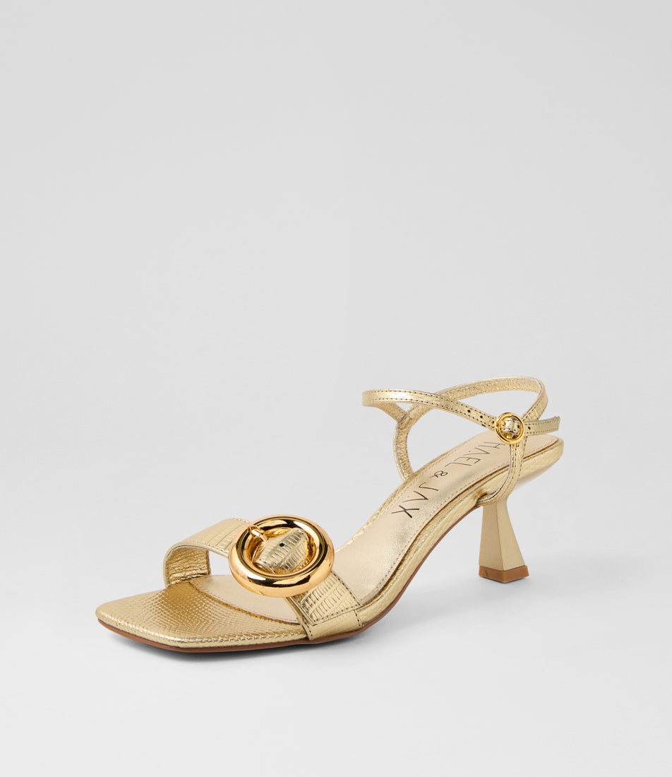Intellect Gold Leather Sandals
