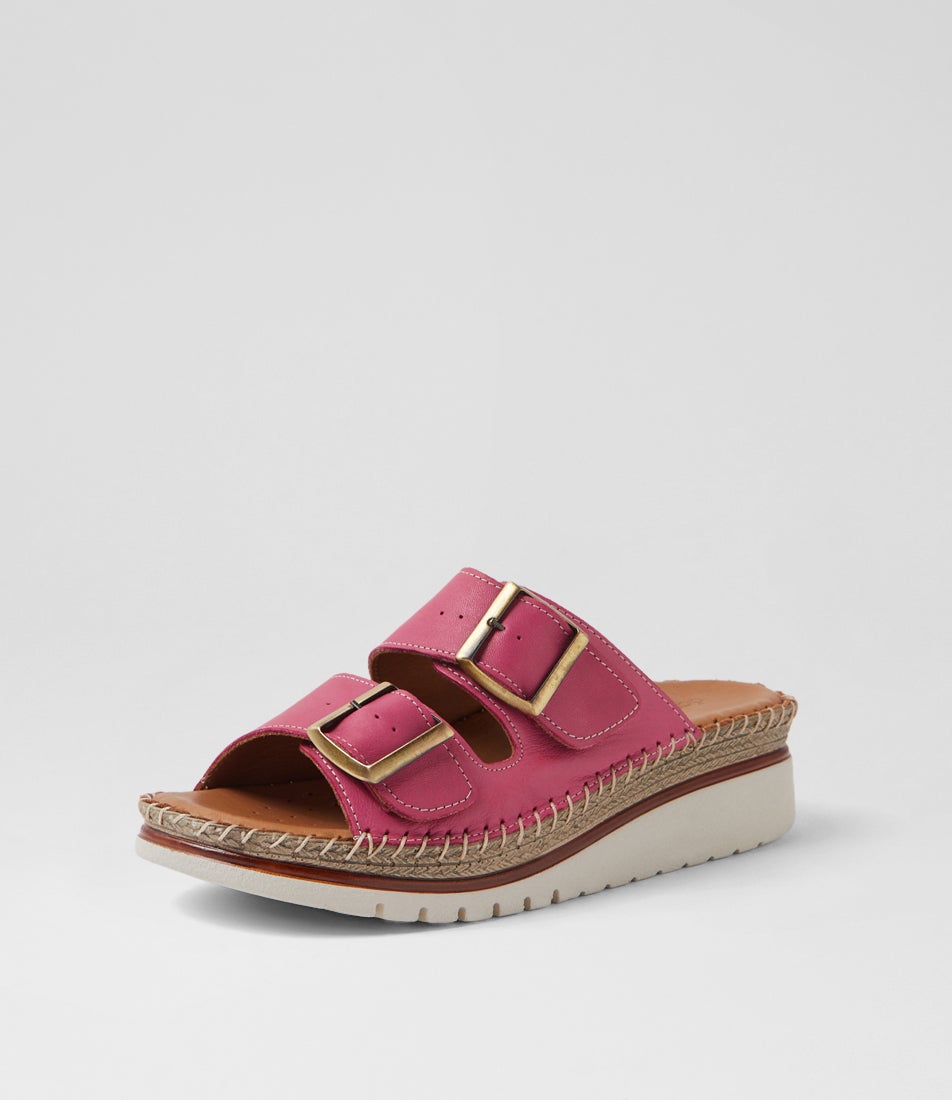 Isree Berry Leather Sandals