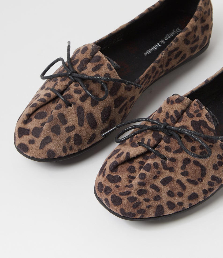 Ballad Taupe Leopard Suede Loafers