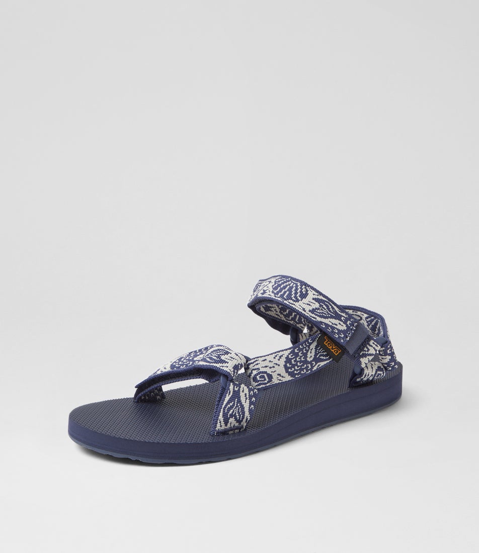 W Original Universal Sirena Crown Blue Fabric Sandals