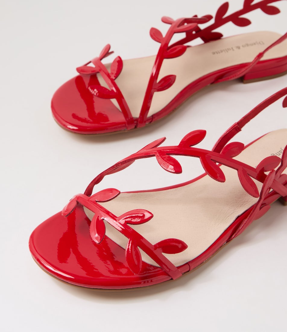 Kimberly New Red Patent Leather Sandals