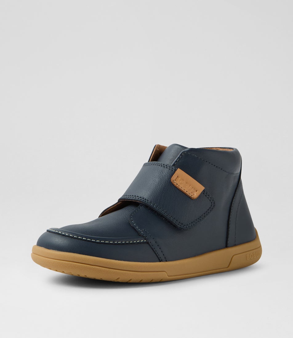 Kp Grover Junior Navy Leather Ankle Boots