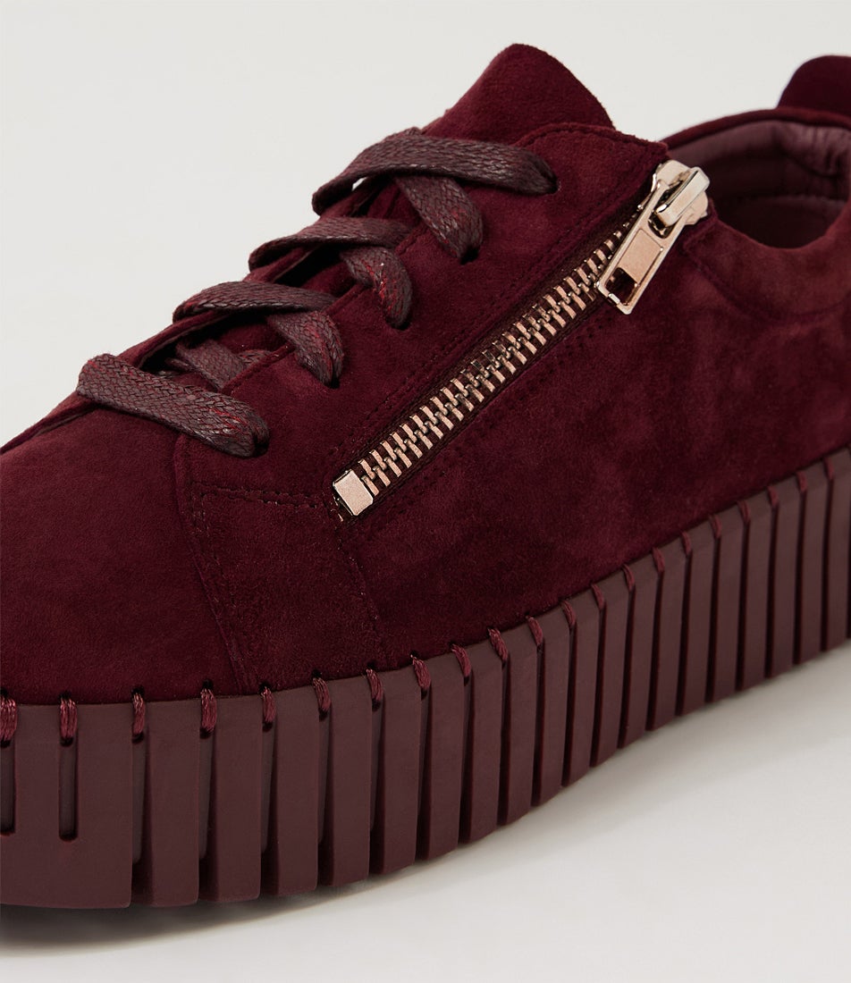 Bump Burgundy Suede Sneakers
