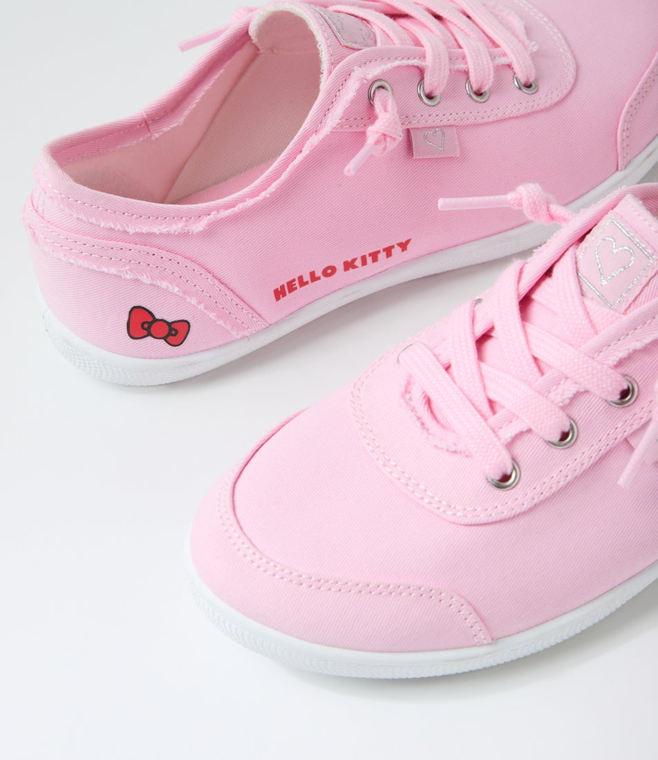Hello Kitty Plume Pink Canvas Sneakers Hello Kitty Plume Pink Canvas Sneakers