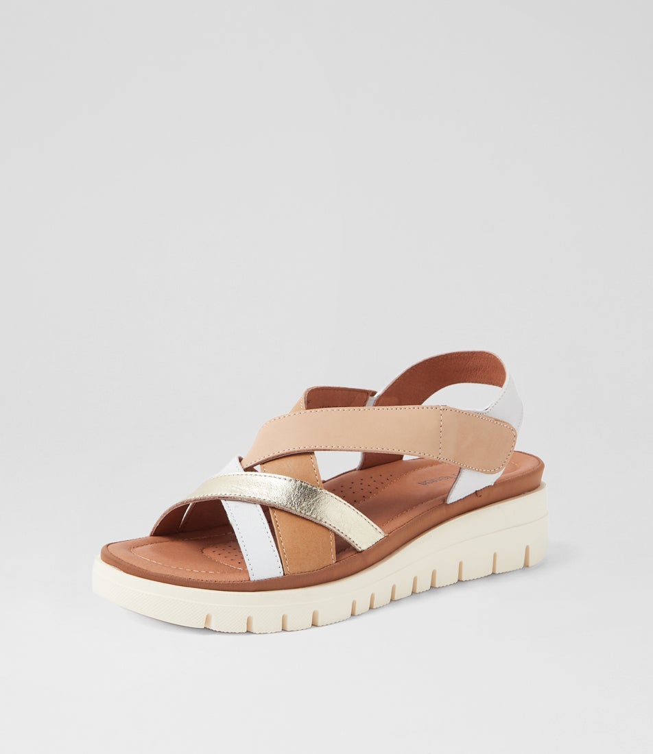 Launie Latte Leather Sandals