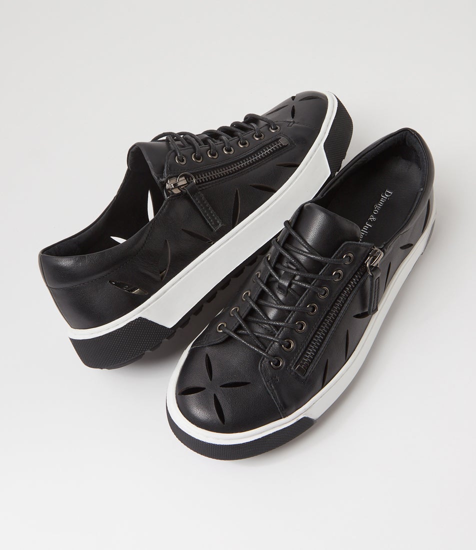 Tamela Black Leather Sneakers