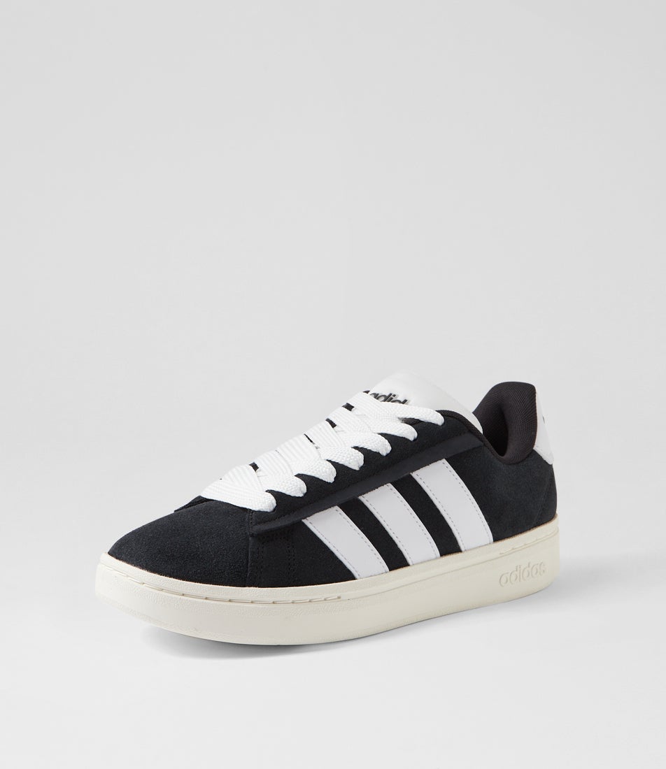 Grand Court Alphas M Black Ftwr Off White Fabric Sneakers