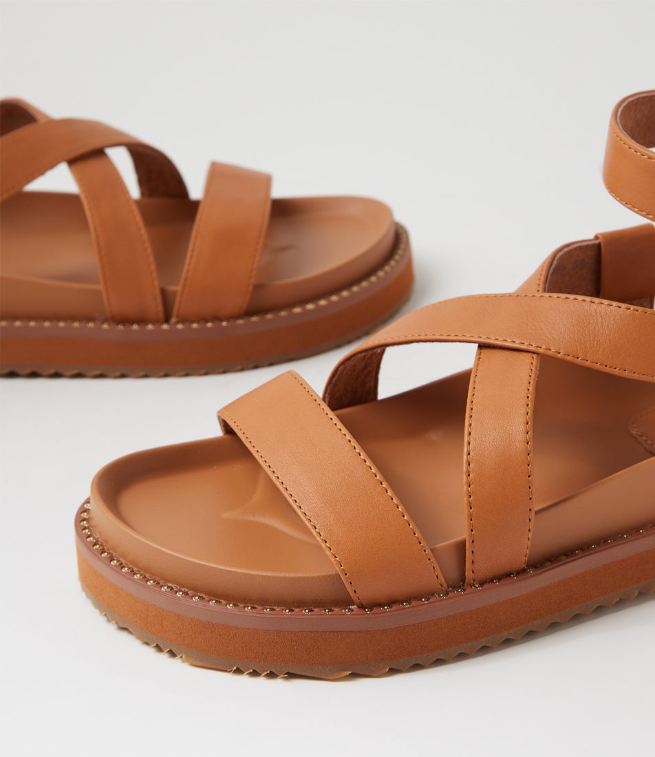 Presly Coconut Tan Leather Sandals