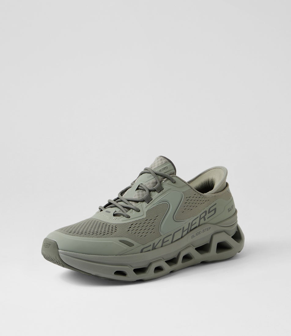 Glide-Step Altus Olive Mesh Sneakers