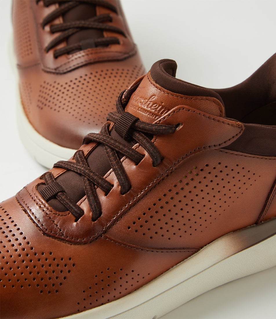 Fleet Perf Cognac Leather Sneakers