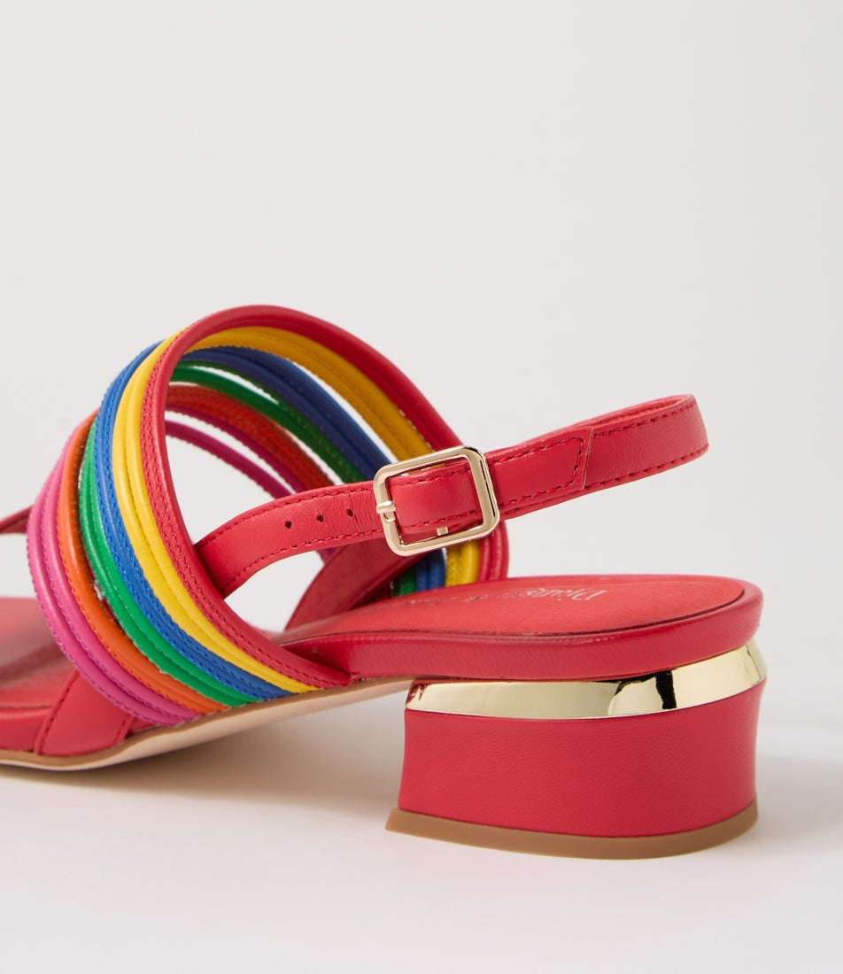 Talisa Red Bright Leather Sandals