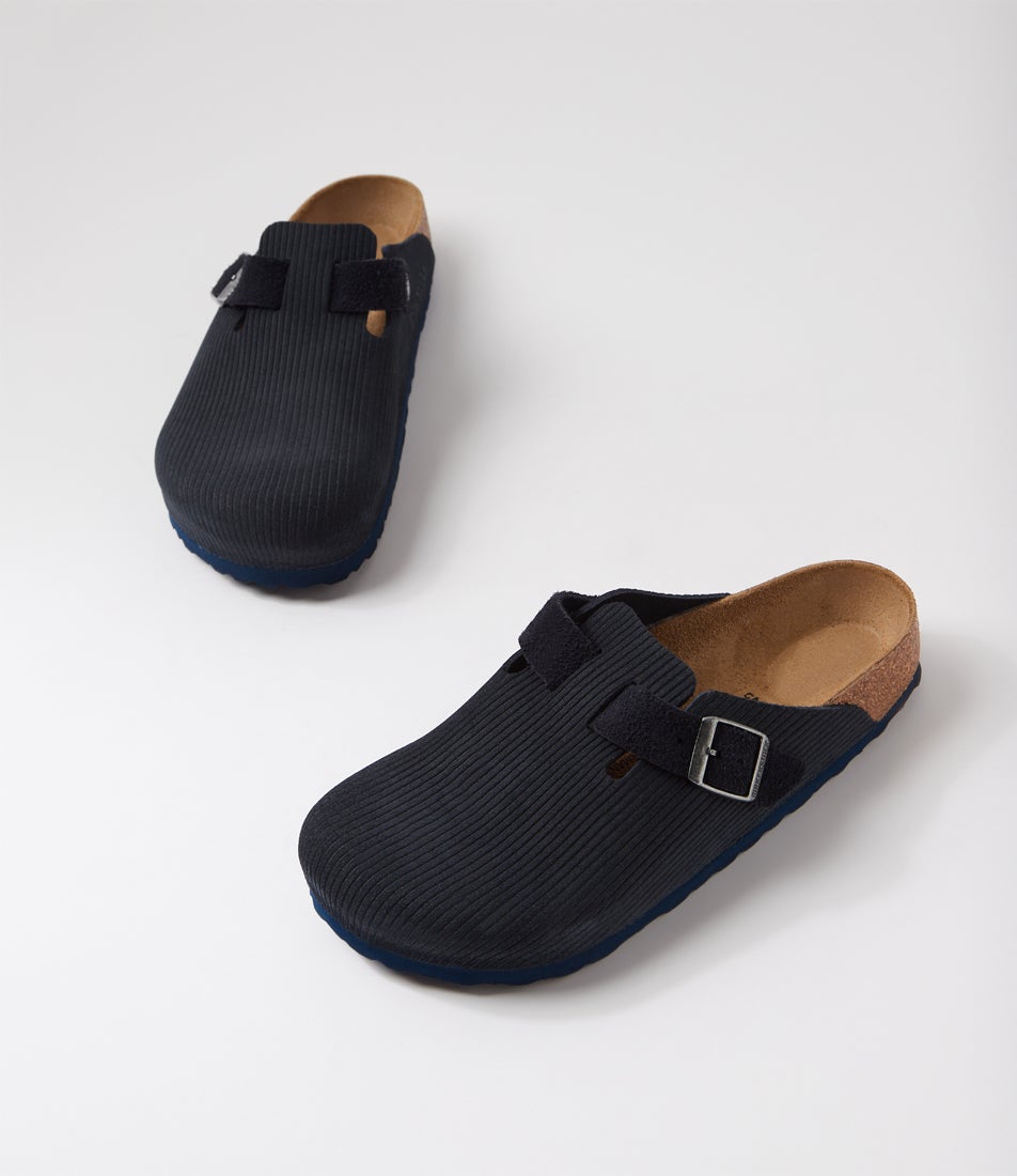 Boston Mens Corduroy Midnight Suede Flat Shoes