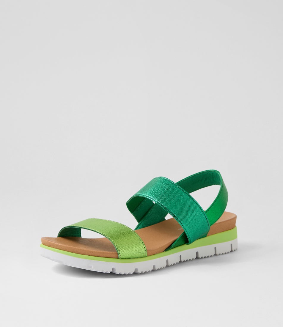 Lellie Light Citrus Emerald Multi Elastic Sandals